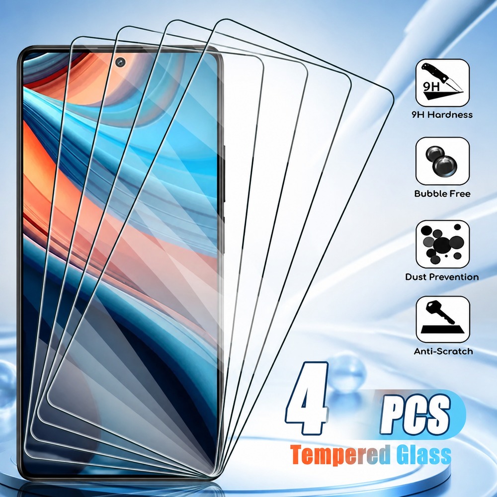 Realme C67 - 4개입 강화유리 Realme C12 C20 C21