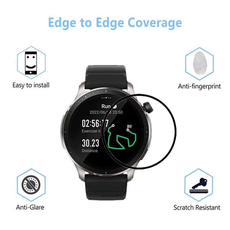 HD 커브드 스크래치 방지 필름, Amazfit GTR - Smartwatch Screen Film 리뷰 및 가격