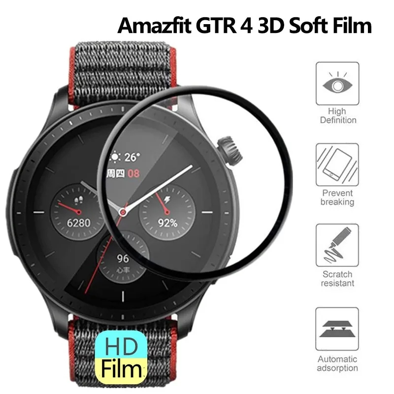 HD 커브드 스크래치 방지 필름, Amazfit GTR - Smartwatch Screen Film 리뷰 및 가격